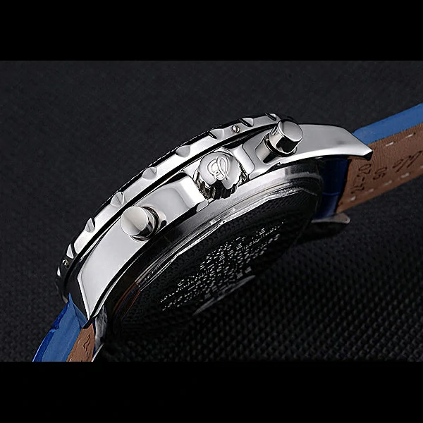 Breitling Bentley GT Racing Blue Dial Stainless Steel Case Blue Leather Bracelet new60127