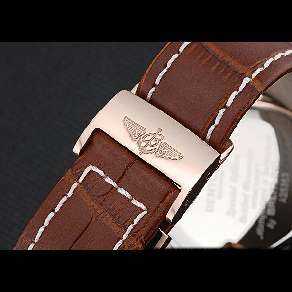 Breitling Bentley Motors Speed Gold Case White Dial Brown Leather Bracelet new60129