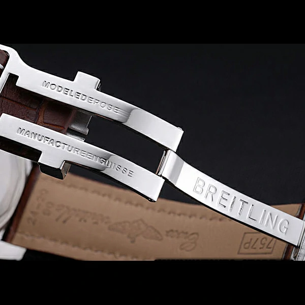Breitling Bentley Motors T Stainless Steel Case White Dial Brown Leather Bracelet new60130