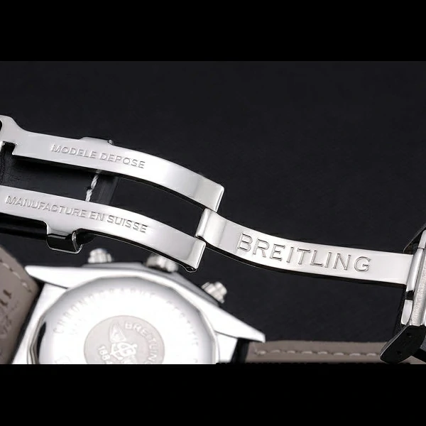 Breitling Chronomat 13 Stainless Steel Case Blue Dial Blue Leather Bracelet new60133