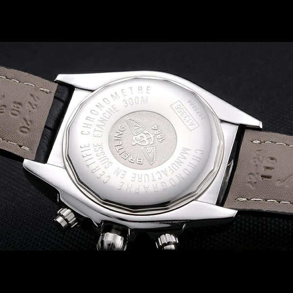 Breitling Chronomat 13 Stainless Steel Case Blue Dial Blue Leather Bracelet new60133