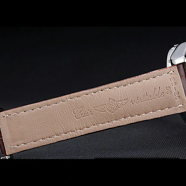 Breitling Chronomat 13 Stainless Steel Case White Dial Brown Leather Bracelet new60135
