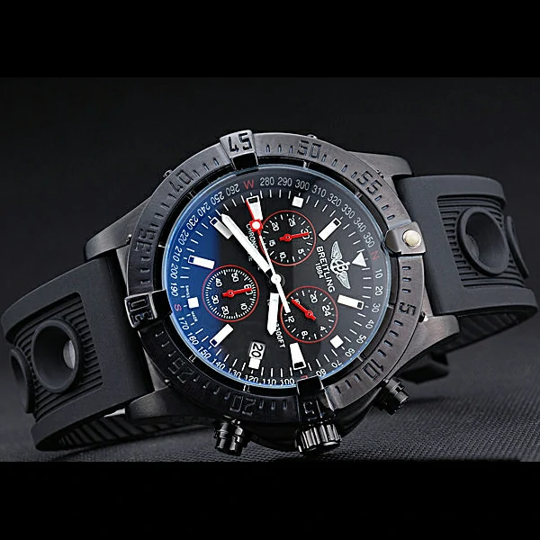 Breitling Avenger Seawolf Ion Plated Steinless Steel Case Black Dial Rubber Bracelet new60136