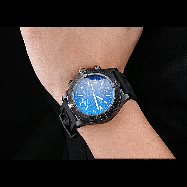 Breitling Avenger Seawolf Ion Plated Steinless Steel Case Black Dial Rubber Bracelet new60136