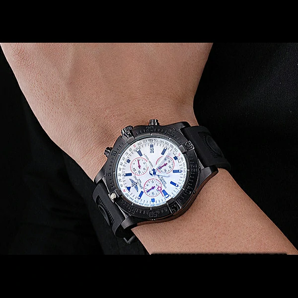 Breitling Avenger Seawolf Ion Plated Steinless Steel Case White Dial Rubber Bracelet new60137