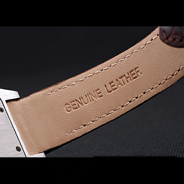 Cartier Santos Automatic Stainless Steel & Gold Case Brown Leather Strap new60141