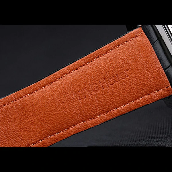 Tag Heuer Monaco 24 Calibre 36 Chronograph Gold And Beige Dial Black Leather Strap new60170