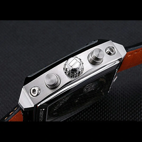 Tag Heuer Monaco 24 Calibre 36 Chronograph Gold And Beige Dial Black Leather Strap new60170