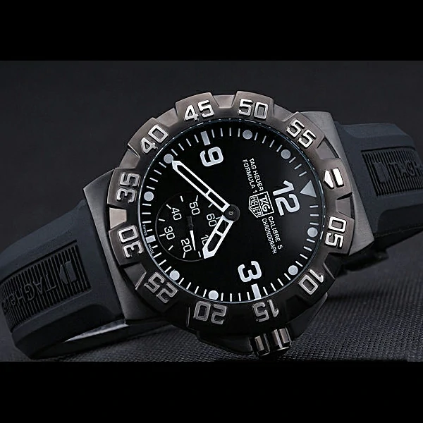 Tag Heuer Formula One Grande Date Black Dial Rubber Bracelet new60171