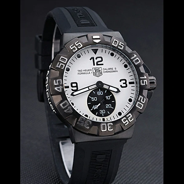 Tag Heuer Formula One Grande Date White Dial Rubber Bracelet new60172