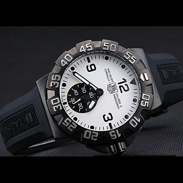 Tag Heuer Formula One Grande Date White Dial Rubber Bracelet new60172