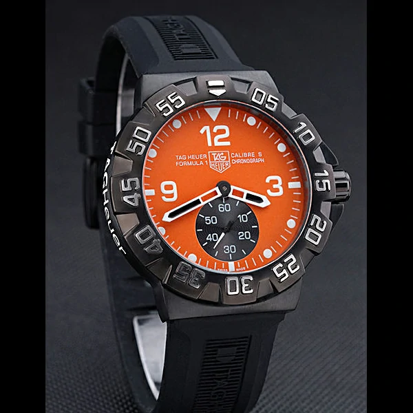 Tag Heuer Formula One Grande Date Orange Dial Rubber Bracelet new60174