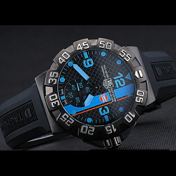 Tag Heuer Formula One Grande Date Black And Blue Dial Rubber Bracelet new60175