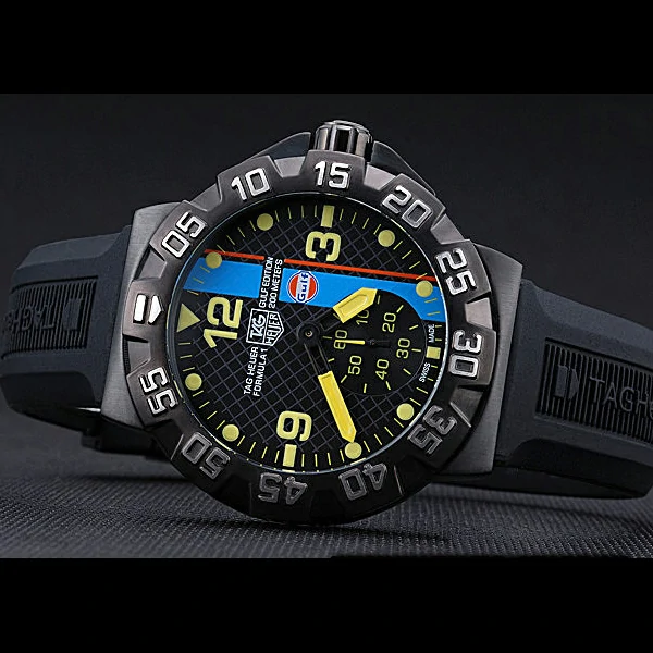 Tag Heuer Formula One Grande Date Black And Yellow Dial Rubber Bracelet new60176