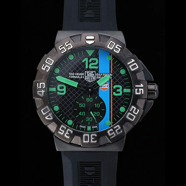 Tag Heuer Formula One Grande Date Black And Green Dial Rubber Bracelet new60177