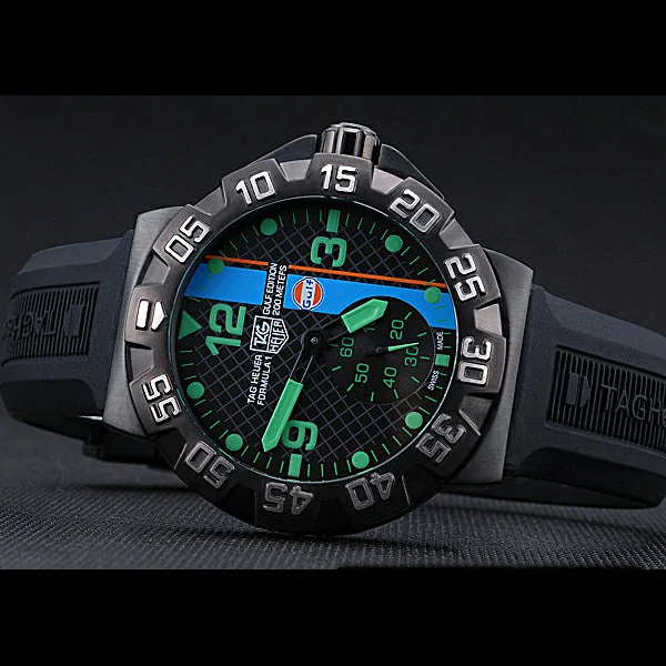 Tag Heuer Formula One Grande Date Black And Green Dial Rubber Bracelet new60177