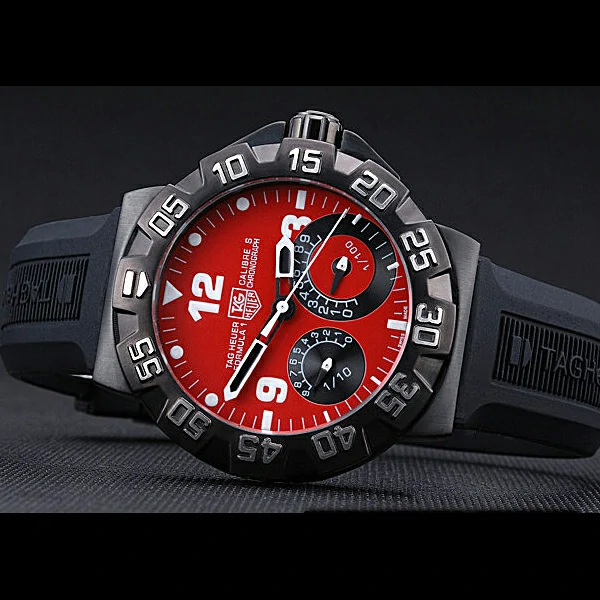 Tag Heuer Formula One Calibre S Red Dial Rubber Bracelet new60179