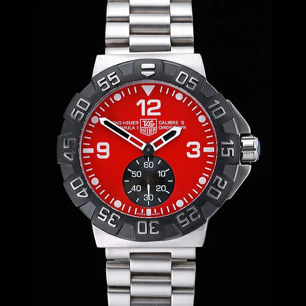 Tag Heuer Formula One Grande Date Red Dial Stainless Steel Bracelet new60182