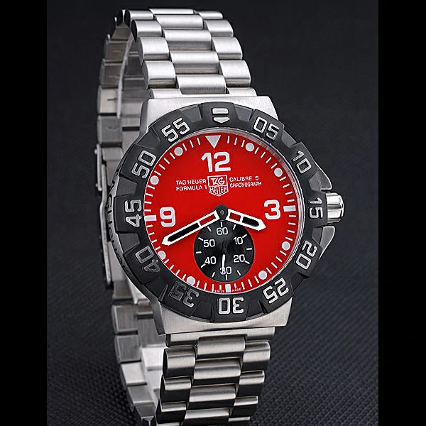 Tag Heuer Formula One Grande Date Red Dial Stainless Steel Bracelet new60182