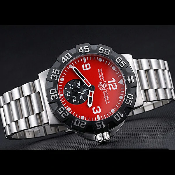 Tag Heuer Formula One Grande Date Red Dial Stainless Steel Bracelet new60182