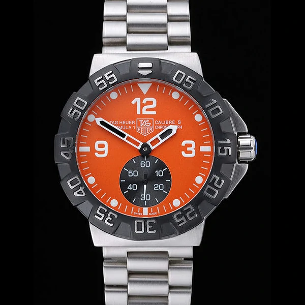 Tag Heuer Formula One Grande Date Orange Dial Stainless Steel Bracelet new60183