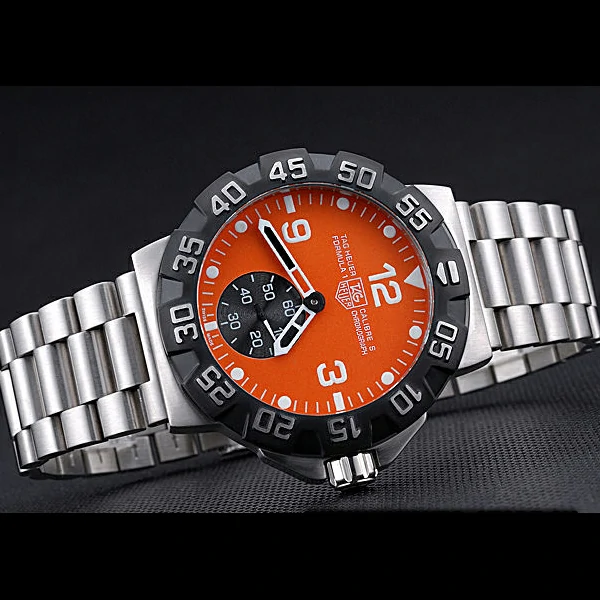 Tag Heuer Formula One Grande Date Orange Dial Stainless Steel Bracelet new60183