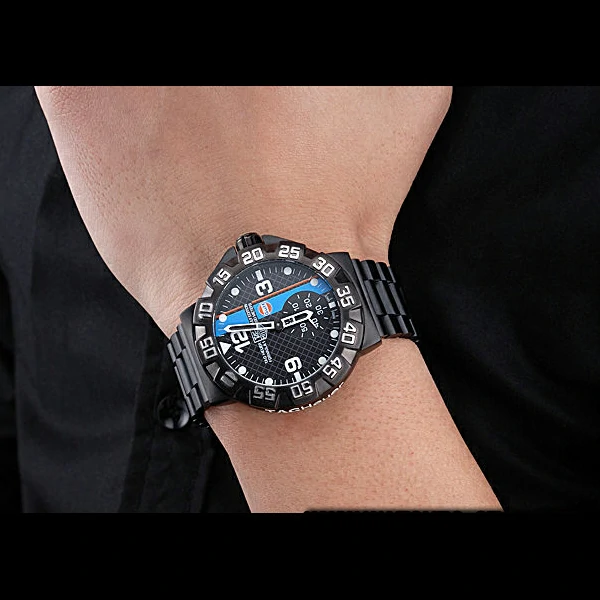 Tag Heuer Formula One Special Gulf Edition Black Dial And Blue Ion Plated Steinless Steel Brace new60184