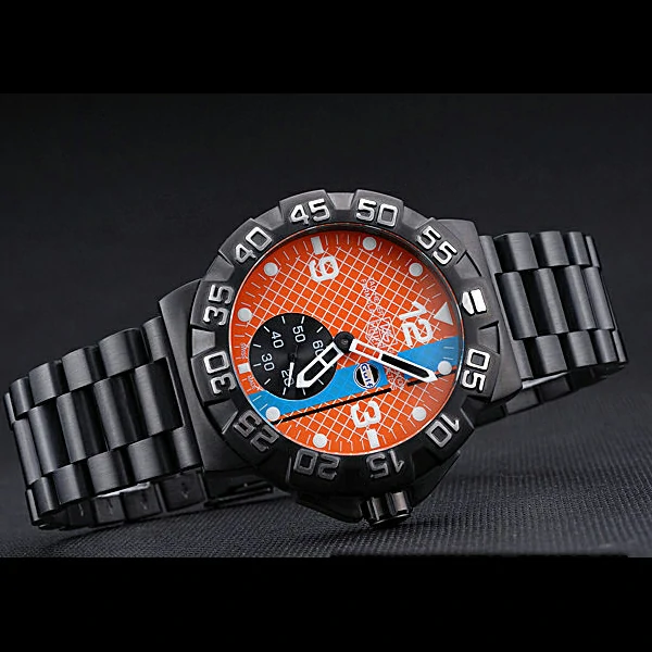 Tag Heuer Formula One Special Gulf Edition Orange And Blue Dial Ion Plated Steinless Steel new60187
