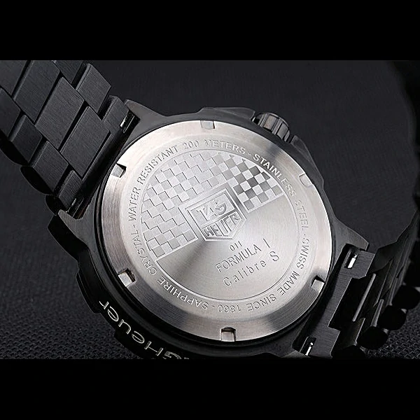 Tag Heuer Formula One Grande Date Black Dial Blue Numerals Ion Plated Steinless Steel Bracelet new60188