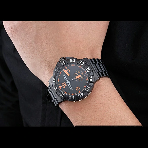 Tag Heuer Formula One Grande Date Black Dial Orange Numerals Ion Plated Steinless Steel Bracele new60191