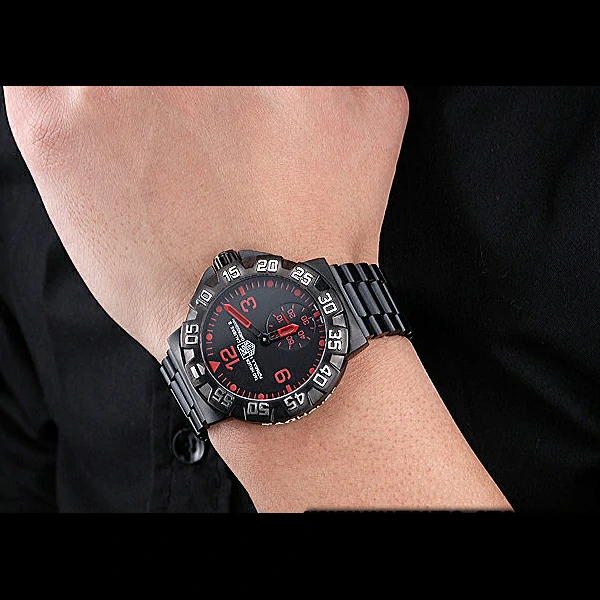 Tag Heuer Formula One Grande Date Black Dial Red Numerals Ion Plated Steinless Steel Bracelet new60192