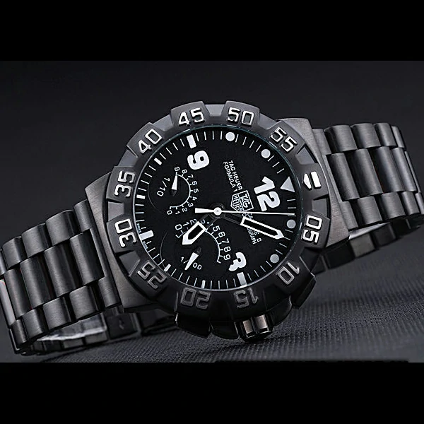Tag Heuer Formula One Calibre S Black Dial Ion Plated Steinless Steel Bracelet new60193