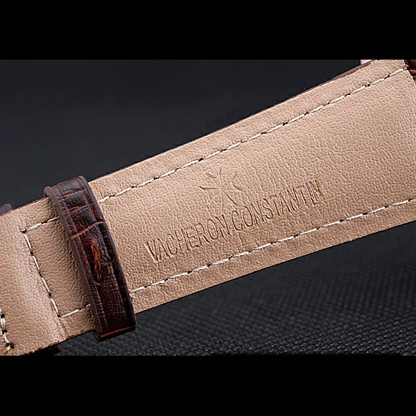 Vacheron Constantin Patrimony Traditionnelle Gold Case Brown Leather Strap new60199