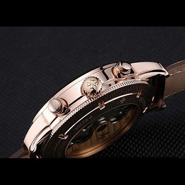 Vacheron Constantin Patrimony Traditionnelle Gold Case Brown Leather Strap new60199