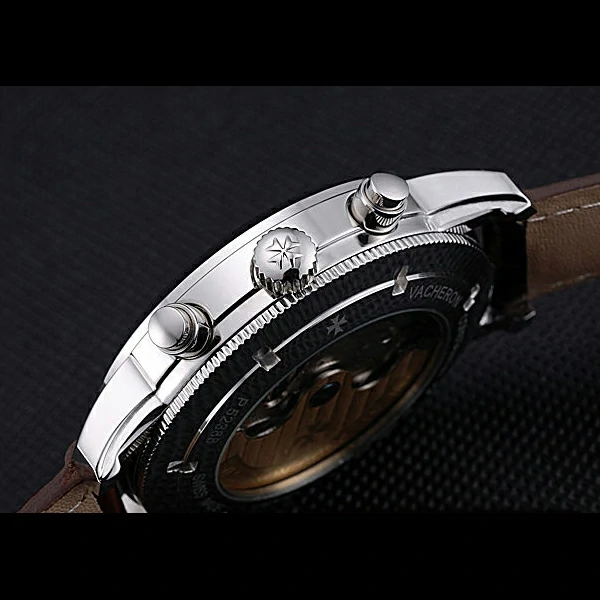 Vacheron Constantin Patrimony Traditionnelle Silver Case Brown Leather Strap new60200