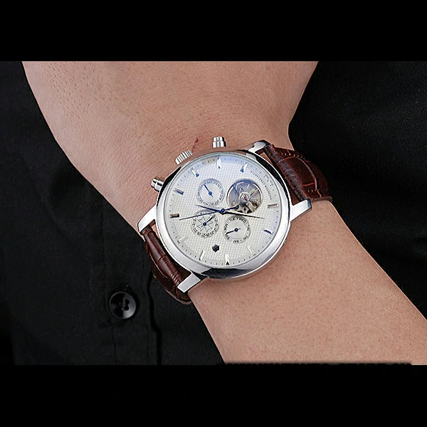 Vacheron Constantin Patrimony Traditionnelle Silver Case Brown Leather Strap new60200