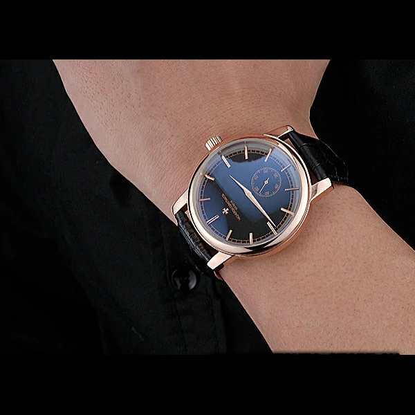 Vacheron Constantin Patrimony Traditionnelle Small Seconds Gold Case Black Dial new60201
