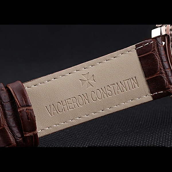 Vacheron Constantin Patrimony Contemporary Gold Case White Dial Brown Leather Strap new60203