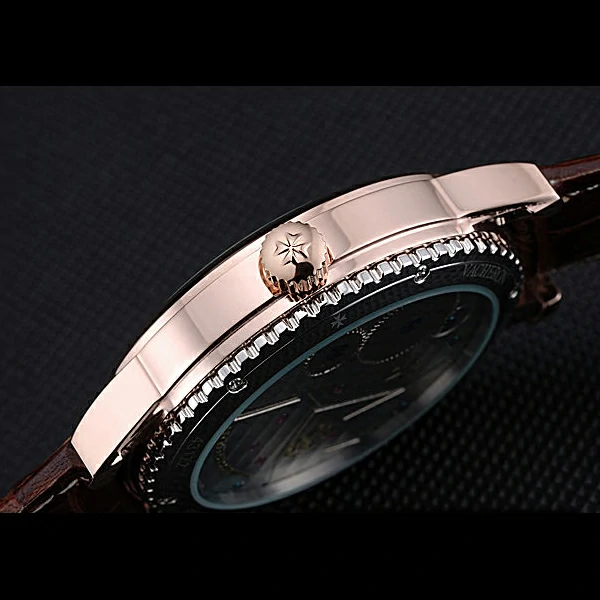 Vacheron Constantin Patrimony Contemporary Gold Case White Dial Brown Leather Strap new60203