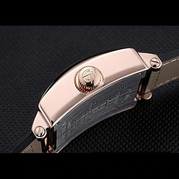 Franck Muller Master Square Black Dial Gold Case Black Leather Band new60250