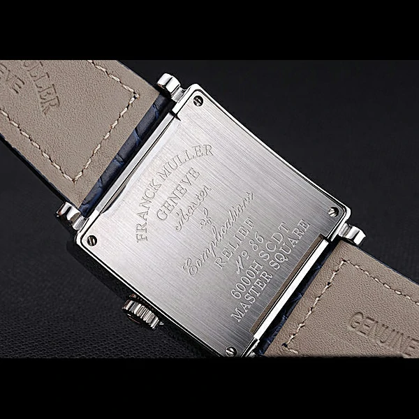 Franck Muller Master Square Color Dreams Diamonds Dial Diamonds Case Blue Leather Strap new60254