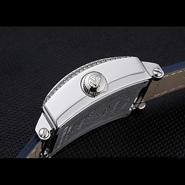 Franck Muller Master Square Color Dreams Diamonds Dial Diamonds Case Blue Leather Strap new60254
