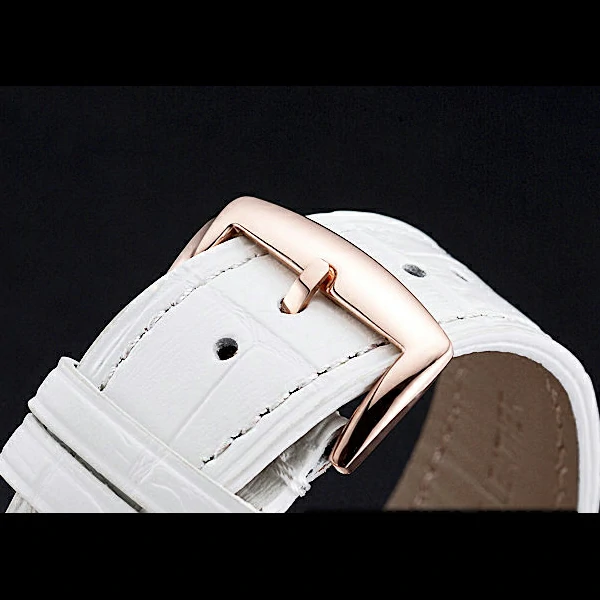 Franck Muller Master Square Color Dreams White Dial Gold Case White Leather Band new60255