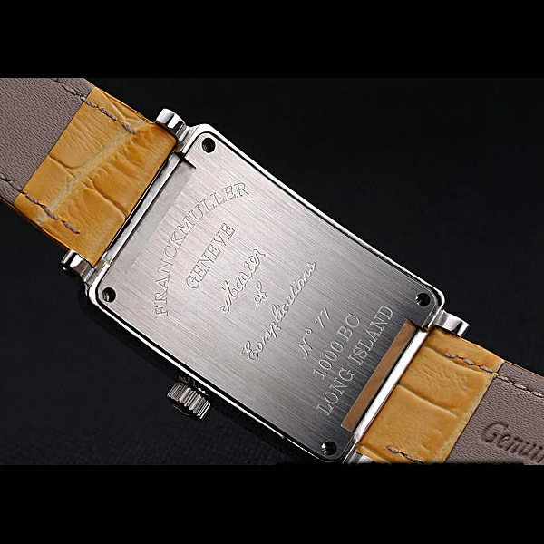 Franck Muller Long Island Classic Color Dreams White Dial Yellow Leather Strap new60259