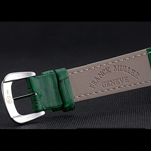 Franck Muller Long Island Classic Color Dreams White Dial Diamonds Case Green Leather Band new60265