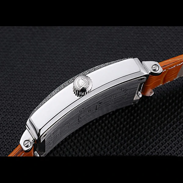 Franck Muller Long Island Classic White Dial Diamonds Case Orange Leather Band new60267