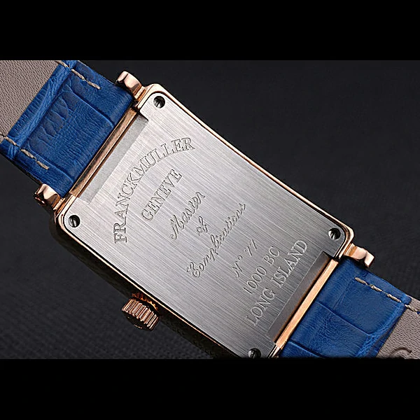 Franck Muller Long Island Classic White Dial Diamonds Case Blue Leather Band new60271