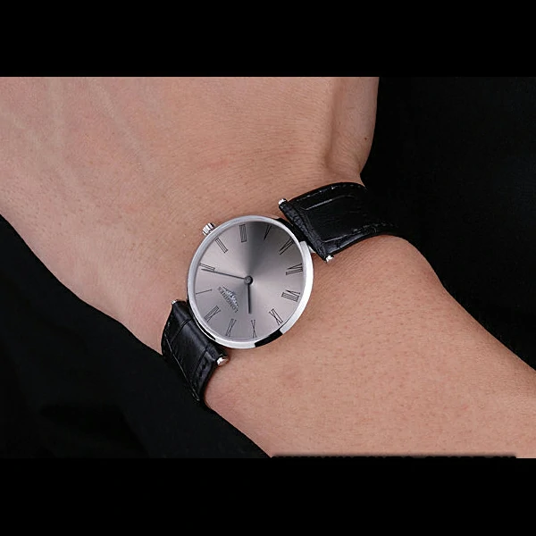 Longines La Grande Classique Grey Round Dial Black Leather Band new60276
