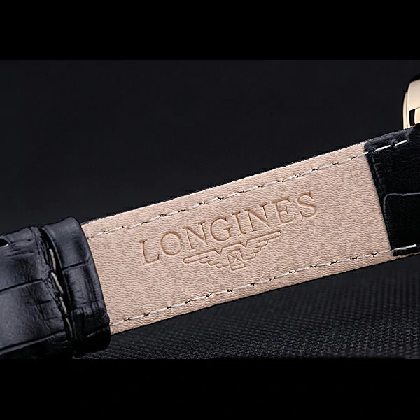 Longines La Grande Classique Round White Dial Gold Case Black Leather Band new60277