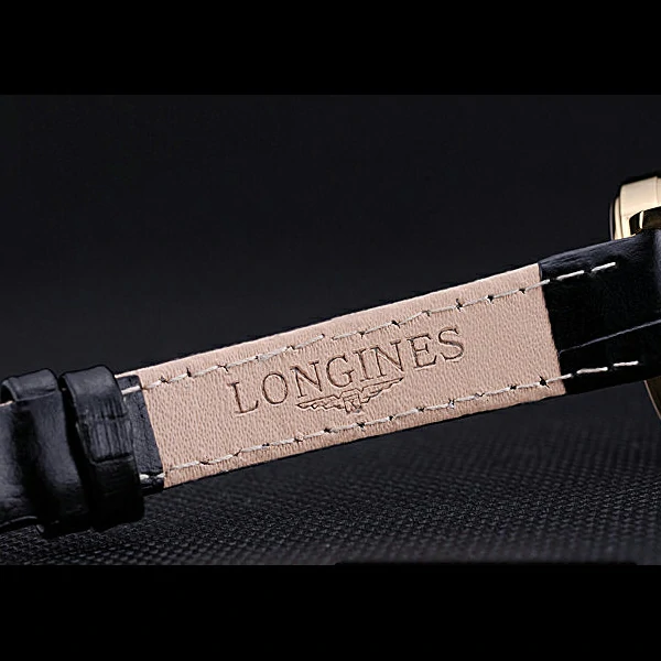 Longines La Grande Classique White Round Dial Gold Case Black Leather Band Small new60278